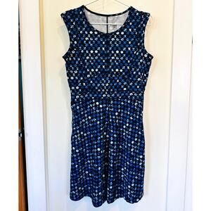 Title Nine Women's Size Small Blue White Black Athletic Travel Hiking Dress